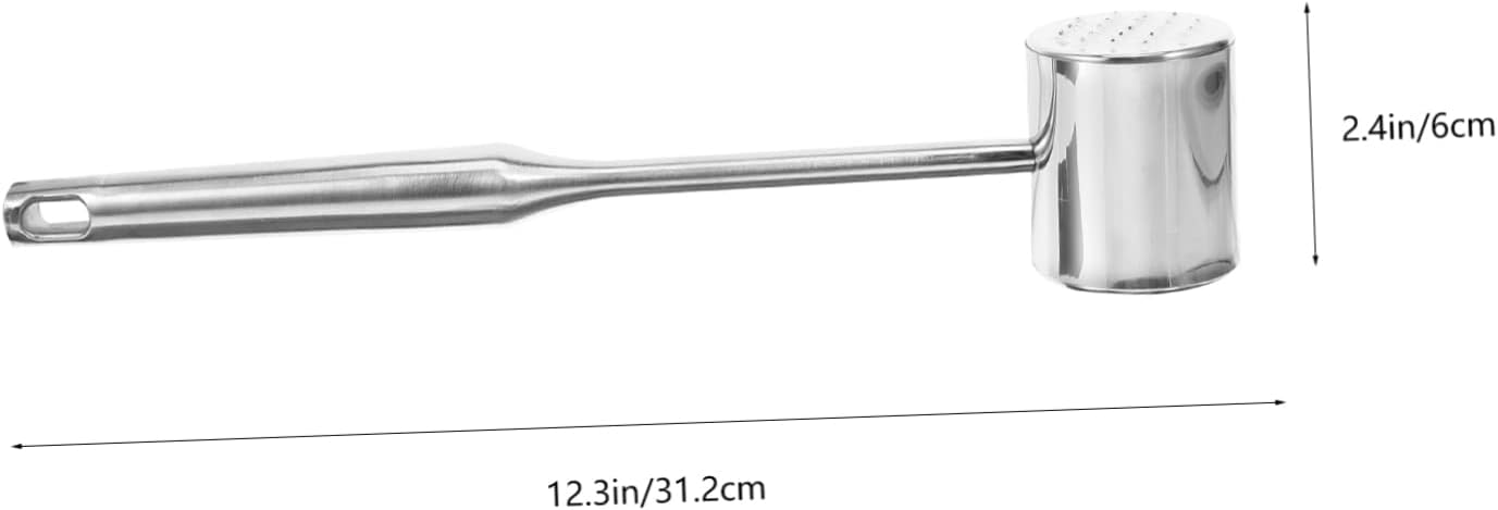 Cabilock Tenderizing Steak Hammer Meat Masher Tool Kitchen Supply Stainless Steel Meat Tenderizer Non-slip