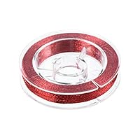 PATIKIL 50M/55 Yards Stange Leitfaden Umschlag Gewinde 450D Metallisch DIY Angeln Stange Leitern Fixierung Linie Rot
