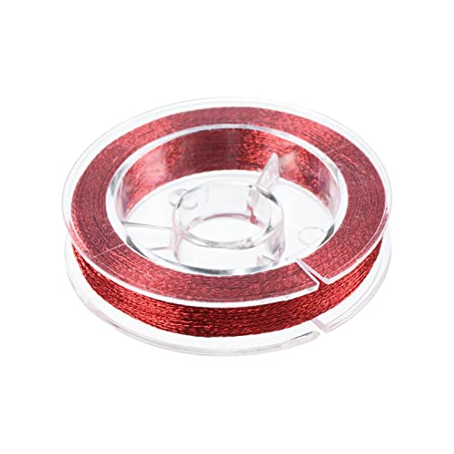 PATIKIL 50M/55 Yards Stange Leitfaden Umschlag Gewinde 450D Metallisch DIY Angeln Stange Leitern Fixierung Linie Rot