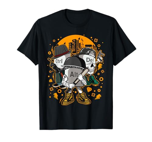 Ctrl Alt Del Diseño Divertido Mafia Informática Geek Camiseta