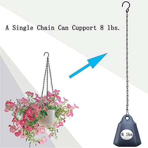 MICREEN 12 Pack Hanging Chains with Hooks, 19.7 Inches Outdoor/Indoor Garden Plant Hangers for Planters Baskets, Bird Feeders - Image 3