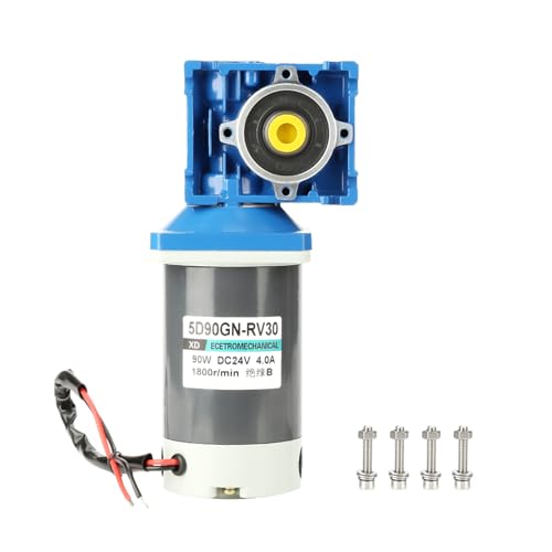 DC24V 90W RV30 Gear Motor with Lock, Copper Coil, 40K Ratio