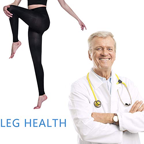 Medical Compression Pantyhose Stockings For Women Men - Plus Size Opaque Support 20-30Mmhg Firm Graduated Hose Tights, Treatment Swelling, Edema Varicose Veins, Footless Black Xxl #TOP2