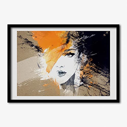 Cadre en bois de qualité supérieure Tulup 70x50 cm avec affiche d'art portrait de femme