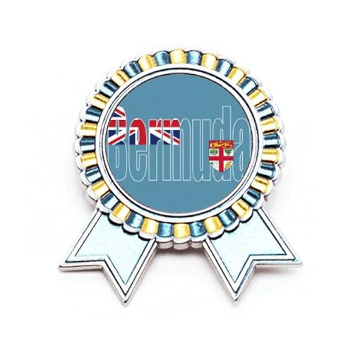 Broche drapeau des Bermudes personnalisée en métal taille M