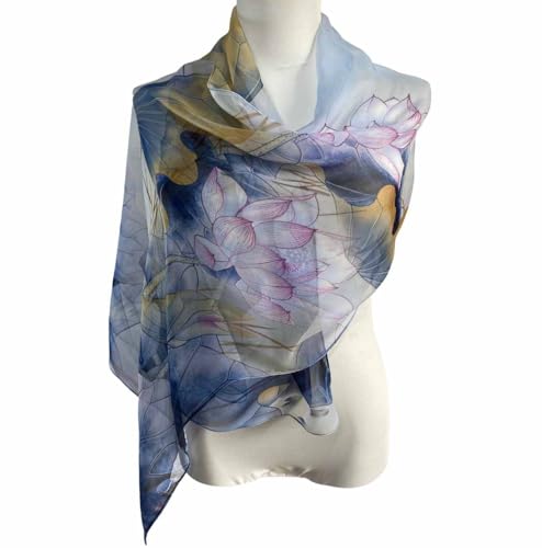 Image of Acotavie Scarfs for Women Lightweight Fashion Scarves Print Floral Pattern Scarf Shawl Wraps