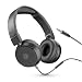 Music Sound | Bügelkopfhörer mit Kabel Over Ear Basic | On-Ear-Kopfhörer Faltbarer Kopfbügel mit 1,2 m Anti-Tangle-Kabel und integriertem Mikrofon - 3,5-mm-Klinkenanschluss – Farbe Schwarz