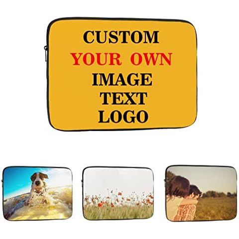 1-500PCS Custom Laptop Sleeve Bag Personalized Laptop Case Tablet Bag Briefcase Design Your Image Photo Text Logo Computer Notebook Bag for Men Women 10 12 13 15 17 Inch Cover