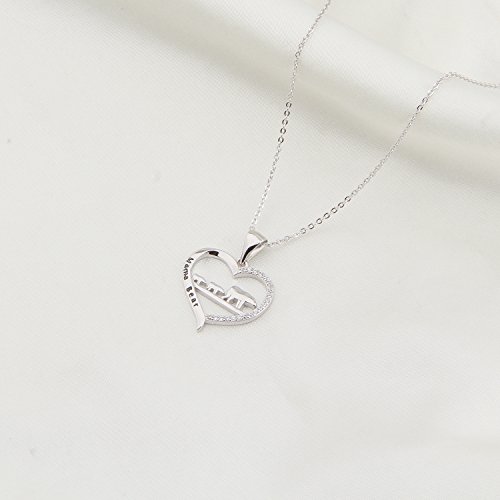ENSIANTH Mama Bear Necklace Heart Pendant Gift for Mother's Day4