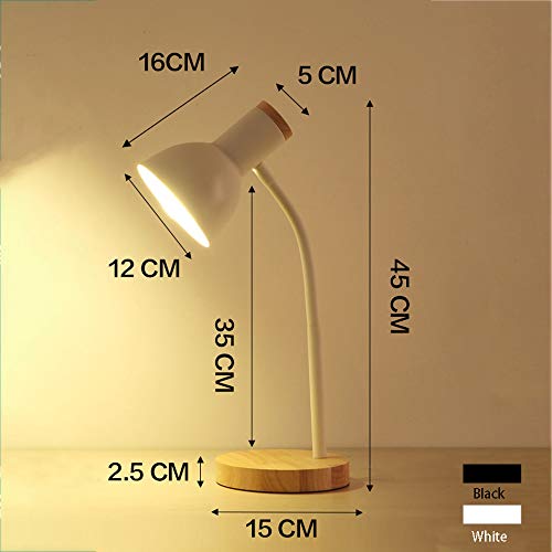 Lampe de table rétro industriel moderne en métal mat noir avec bras orientable pour bureau