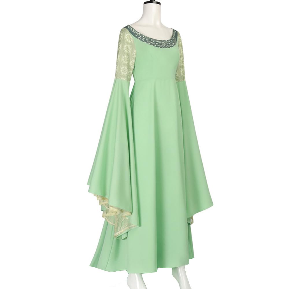 Arwen - Costume da regina da donna, con copricapo, per Halloween, cosplay, medievale, rinascimentale