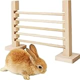 Xiaaofea Rat Toys Rabbit Jump Bar Wooden, Pet Obstacle Exercise Course for Small Animals，Adjustable Hurdles Training Rabbit Toys