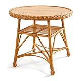 petite table ronde osier Dimensions et fabrication à la main - Dimensions extérieures des pieds : environ 51 x 51 cm, hauteur 61 cm, diamètre du plateau de table 61 cm. Les mesures étant prises à la main, les tailles indiquées peuvent varier de 1 à 2 cm.