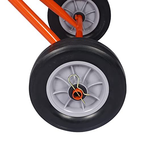 Dithoko Electric Cement Mixer, 5.0 Cubic Ft Portable Concrete Mixer with Wheel, Cement Mixing Tools for Cement, Mortar, Stucco, Seeds, Orange - Thumbnail 7