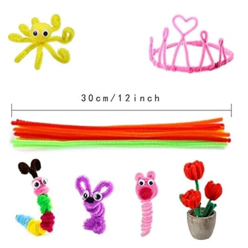 Limpia pipas moldeables de colores surtidos para crear flores y figuras de arte 4