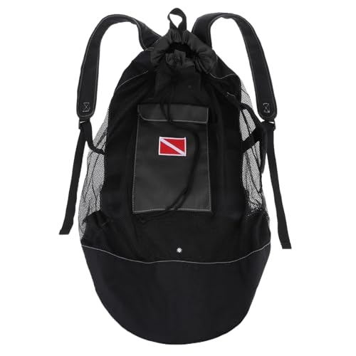JKELPV wasserdichte Mehrzwecktasche Scuba Tauchen Schnorcheln Mesh Rucksack Tauchausrüstung Dry Bag Sack Pack Mesh Sack Halter Tauchtaschen(Black 80L Backpack)