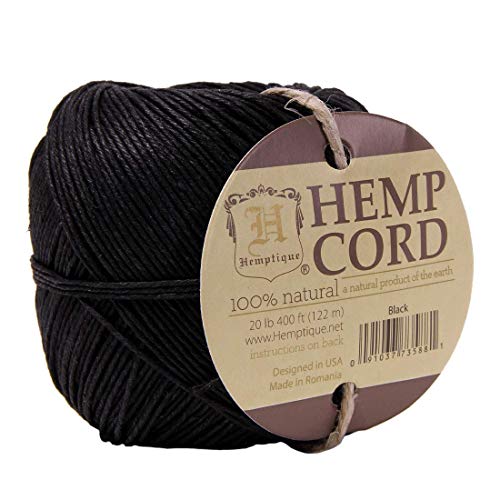 Cuerda de cáñamo biodegradable Hemptique de 1mm para bisutería resistente 2