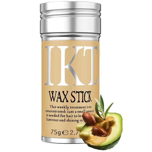 Image of Hair Wax Stick 75g with Beeswax, Avocado Oil, Vitamin E & Hydrolyzed Silk Protein | Hair Styling Wax Stick for Men & Women | Smooth Finish, Frizz Control & Easy Everyday Styling