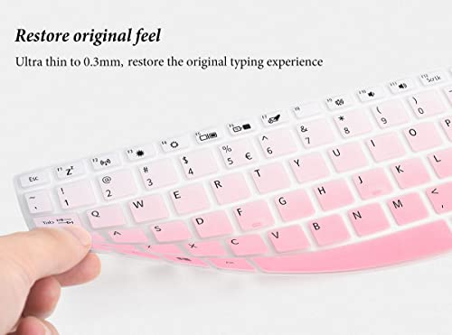 Keyboard Cover Skin For Acer Aspire 5 Slim Laptop 15.6” A515-55 A515-55T A515-55G A515-43 A515-44G A515-54 A515-54G,2022 Acer Aspire 3 A315-59 58 57 24P/Acer Aspire 5 Protective Skin-Gradual Pink #TOP4