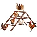 PETSFIT Roosting Bars for Coop Accessories, Chicken Perches with Swing are Perfect for 8-10 Chickens, Wooden Chicken Ladder for Pet's Healthy & Happy, Easy to Assemble&Clean