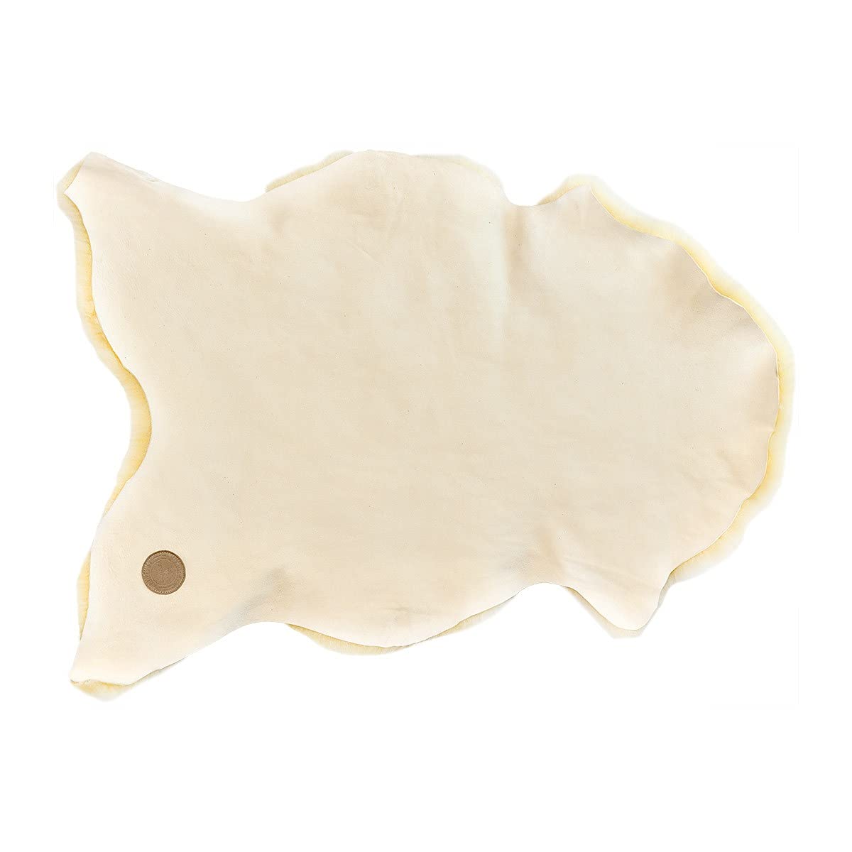 Vanuba - Tapis Naturel en véritable Peau de Mouton 90-100 cm, Doux et Chaud pour séjour, Descente de lit ou Coin Cosy - Confort et décoration chaleureuse