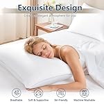CozyLux Pillows Queen Size Set of 2, Hotel Quality Bed Pillows for Sleeping 2 Pack, Cooling Pillows for Side Back and Stomach Sleepers, Down Alternative Luxury Soft Supportive Fluffy Pillows (18x28) - Image 2
