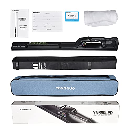 Image of YONGNUO YN660LED Video Light RGB Handheld Light Wand Stick 45W 2000-9900K Adjustable Photography Light