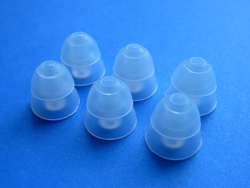 6 Large (L) Clear Double (2 Layer) Flange Earbuds Eartips Set Compatible With Westone Um1, Um2, Um2 Rc, Um3, Um3 Rc, Um3X, Um3X Rc And Westone 1, 2, 3, 4, 4R In Ear Earphones Headsets #TOP2
