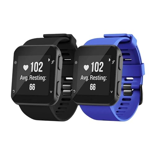 SERDAS 2 piezas para bandas de repuesto de silicona suave Garmin Forerunner 35