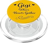 Gigi Where Hearts Gather - La Abuela Favorita de los Nietos Retro PopSockets PopGrip para MagSafe