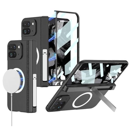 Coque Google Pixel 9 Pro Fold antichoc étui rigide à rabat argent avec béquille