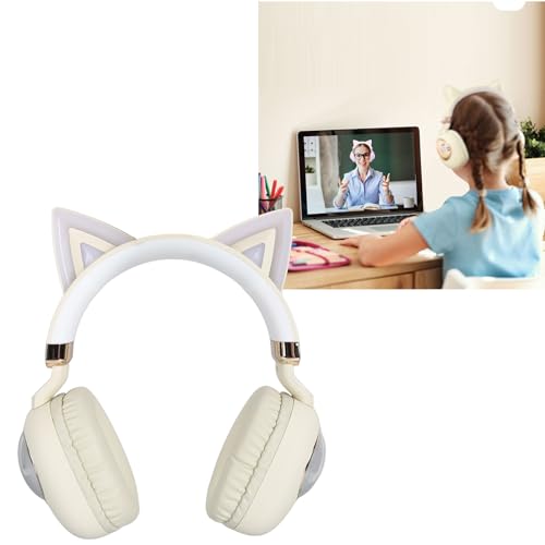 Image of GOWENIC Kids Bluetooth Headphones, RGB Lights Ear Headset, 20H Playtime, 49.2ft Range, HiFi Stereo Headphones with Microphone for School Laptop (20 /19 /9#11)