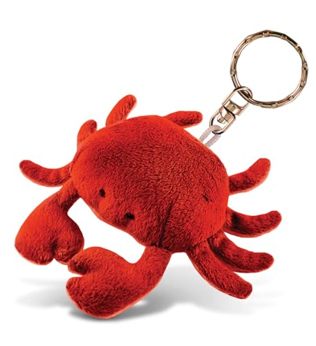 Puzzled Plush Keychain Red Crab, 4 Inches - Soft Toy