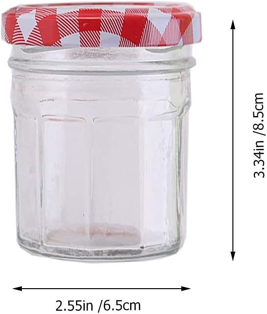 6 Packs Glass Sealed Can Food Container Honey Container&Frac14;&Circ; 200Ml&Frac14;&Permil;