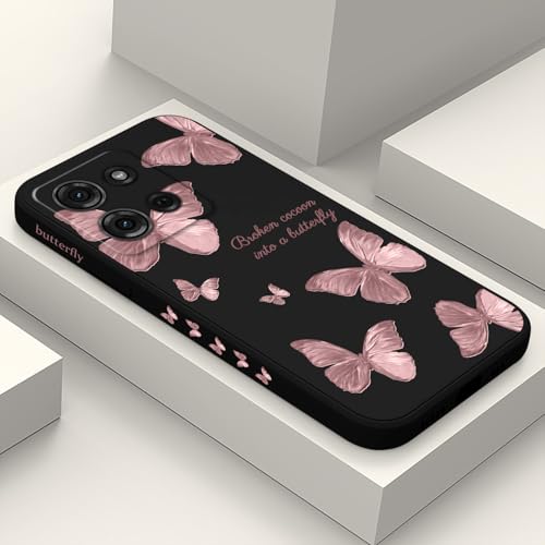 Protège téléphone Moto G 5G 2025 en silicone premium souple motif papillon artistique