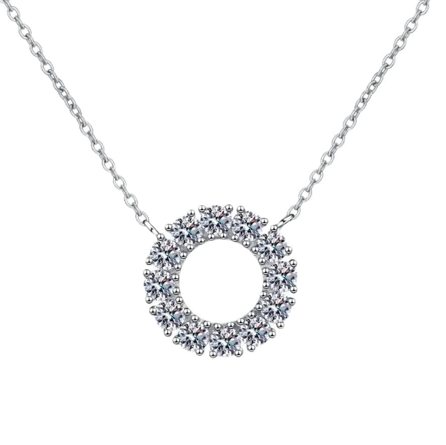 Collier Moissanite argent cadeau idéal femme pour célébrer un moment unique