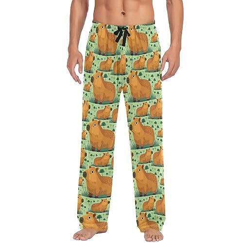 Pantalon de pyjama homard rouge pour homme - Vêtement de nuit multicolore en taille L et S