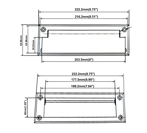 QCAA Soild Brass Mail Slot, with Solid Brass Interior Frame, 8-7/8''X2-7/8" Satin Nickel 1 Pack, Made in Taiwan by QCAA - Image 3