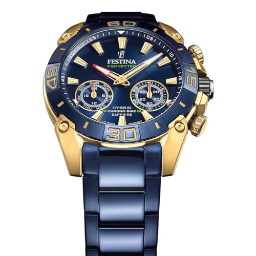 Miniatura 6 de Festina Reloj Inteligente Hombre Híbrido Connected De Acero Inoxidable 316l Azul - Analógico - Resistente Al Agua 10 Atm F20547 1 - Control Música, Cuenta Pasos, Notifica Y Rechaza Llamadas