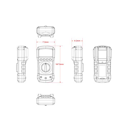 ADM01 Multímetro digital DMM Display LCD portátil Faixa automática Medidor de medição de temperatura