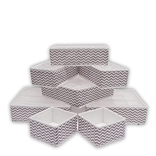 Petals Drawer Organizers For Clothing – 8 Pack Foldable Dresser Drawer Organizers, Baby Nursery Organizers And Storage For Sock, Underwear, Bra, Panty, Ties, Belt And E-Book Included #TOP6