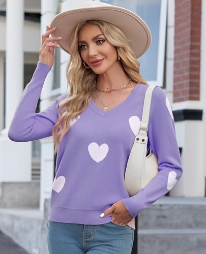 Image of Women's Spring Sweaters 2026 Casual Long Sleeve Pullover V Neck Lightweight Sweatshirts Cute Blouse Tops