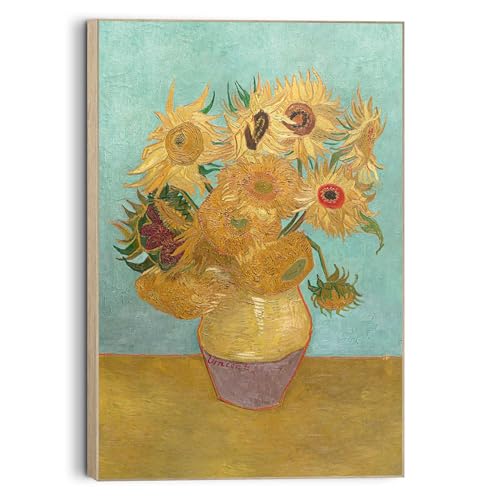 REINDERS Wandbild, Van Gogh - Sonnenblumen, Wohnzimmer, Bilder, Wanddeko, Room Decor, MDF, Gelb, 60x90cm