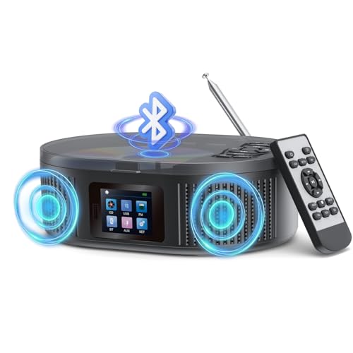 Dual Stereo Speakers Portable Cd Players For Home/car With Remote Support Usb, Aux In, Headphone Jack