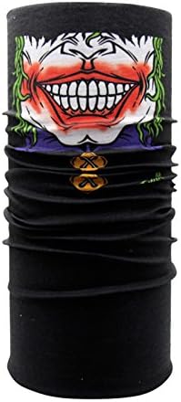 YHLVE Breathable Face Mask,Seamless Skull Skeleton Joker Clown Tube Neck Face Mask Scarf Motorcycle Bicycle Hunting