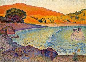 Peinture à l'huile Henri Edmond Cross Bathers 1892 1895 pour Décoration Salon Lumineux 30x40