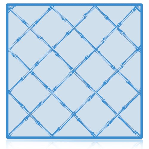 Drydiet American Mahjong Mat for Table 31.5x31.5 Inch, Bamboo Trellis