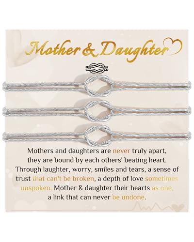 Image of SUNSH 2 /3 Mother Daughter Bracelets, Back to School Matching Bracelets Gifts for Mom Daughters
