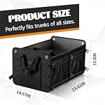 Car Trunk Organizer for SUV Sendan Pickup Cargo Storage Large 60L Black - Image 2