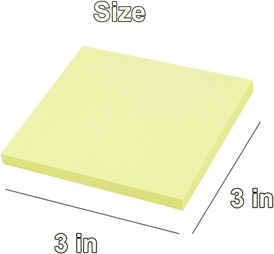 18 Pack Pop Up Sticky Notes Refill,Light Yellow 3x3 in Accordion Stickies image 2